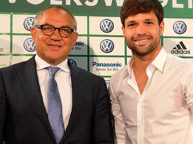 Versuchen es nochmal: Felix Magath, Tr...g, und sein Spieler Diego (von links).  | Foto: dpa