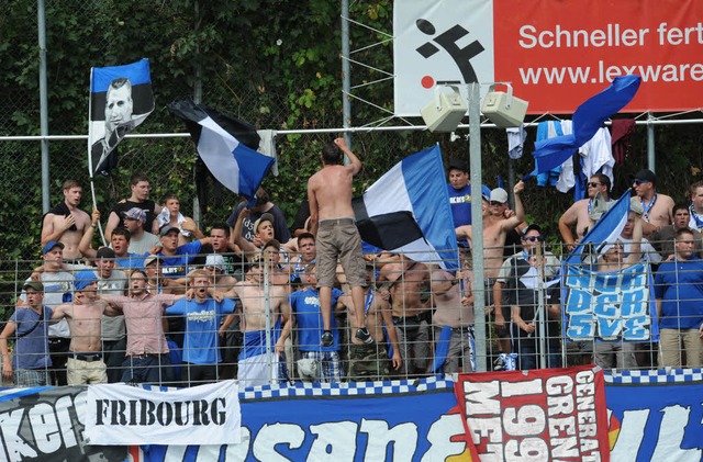 Im Msle-Stadion konnten die Trierer F...r eine Schlgerei mit Freiburger Fans.  | Foto: Patrick Seeger