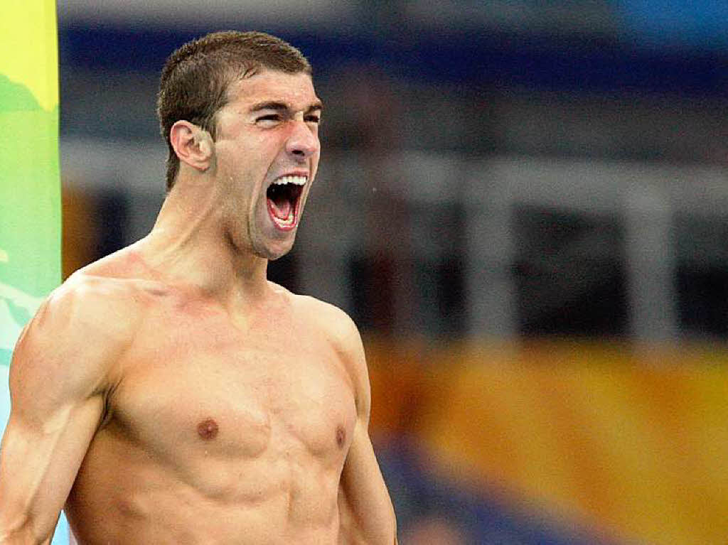 Grandioses Karriereende fr  Micheal Phelps: In der Staffel ber 4x100m sicherte sich der Amerikaner seine 18. Olympische Gold-Meidaile.
