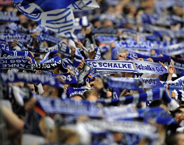 Auf Schalke und anderswo ist die Fuball-Begeisterung ungebrochen.  | Foto: dapd