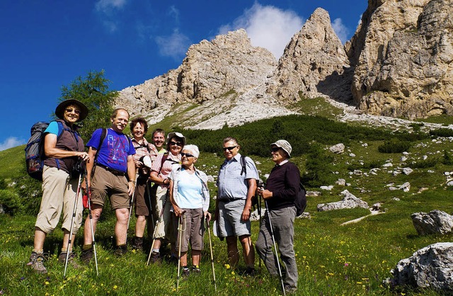 Eine Wandergruppe des Lahrer Alpenvereins unterwegs in den Dolomiten  | Foto: Alpenverein