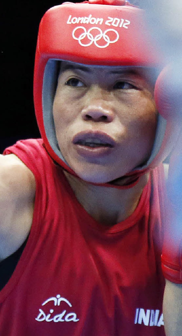 Die indische Boxerin Mary Kom hat Bronze geholt.   | Foto: AFP