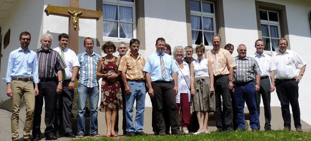 Gruppenbild mit Landrtin: Die GVV-Br...gte Marion Dammann das Verbandsgebiet.  | Foto: Dirk Sattelberger