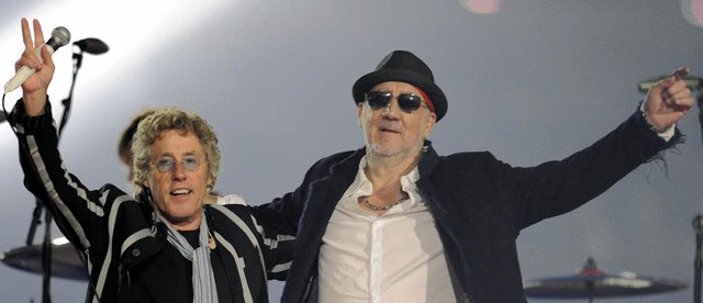 Mit dabei: Roger Daltrey (links) und Pete Townshend von The Who  | Foto: afp