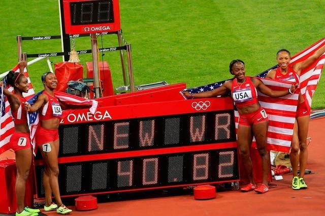 US-Frauen sprinten zum Weltrekord, keine Medaille fr Pistorius