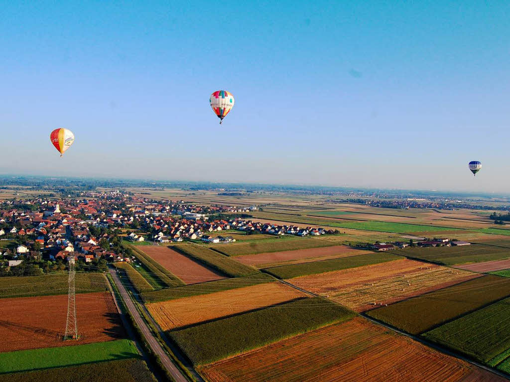 Ballonfahrt vorbei an Ichenheim