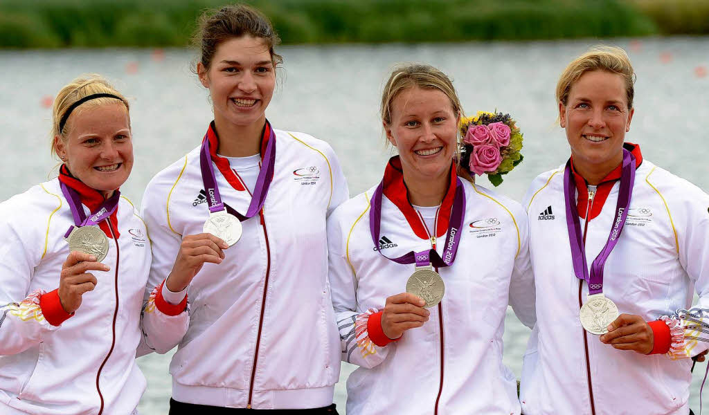 Der Doppel-Vierer der Frauen holte sich die Silber-Medaille.