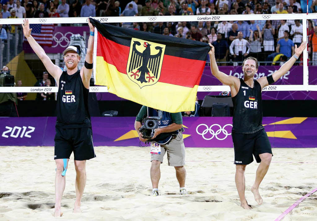 Gold fr die Beachvolleyballer Julius Brink und Jonas Reckermann.