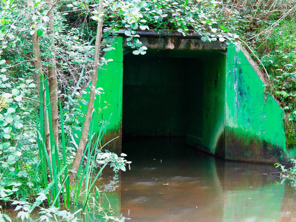 An der Einfahrt in den Urzeittunnel hat der Zahn der Zeit genagt.