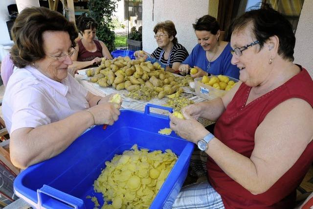 Rettichgirlanden und Kartoffelschnitze