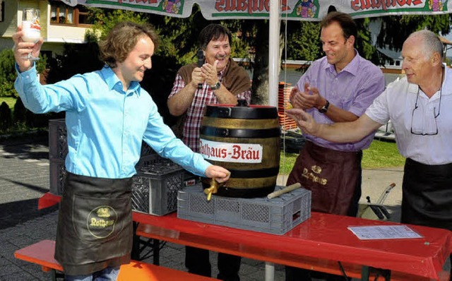 Tourismuschef Sebastian Stiegeler nach...Stefan Dorfmeister und Robert Kirner.   | Foto: Stefan Pichler