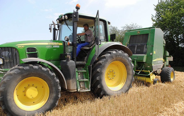 Wolfgang Frey auf seinem Traktor   | Foto: Beatrice Ehrlich