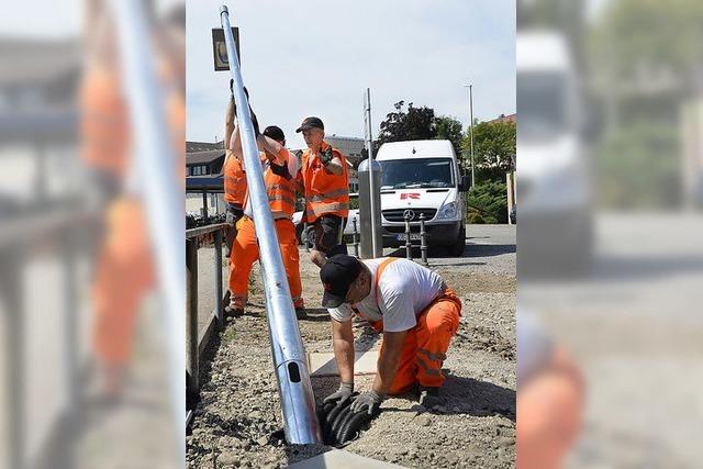 Die meisten Masten stehen