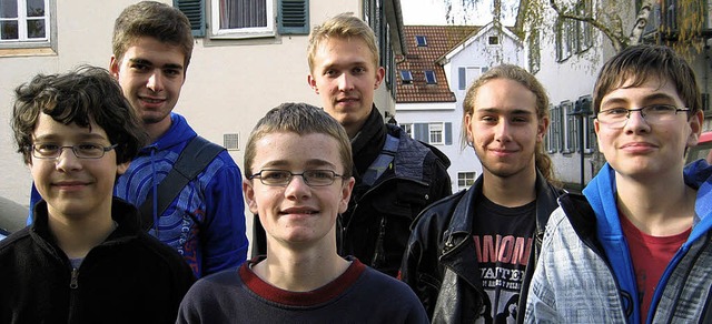Helle Kpfe: Julian Boes, Philip Winte...s Schopferer, Dennis Gro (von links)   | Foto: Gnter Raske