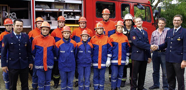 Neuer Jugendwart der  Feuerwehr Inzlin...lvertretender Kommandant, ganz links).  | Foto: Paul Schleer