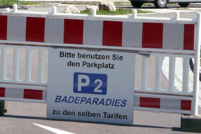 Wenn's berluft, parkt man auch am Bad