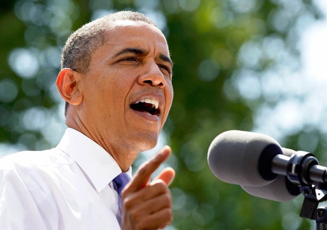 Wahlkampf und Auenpolitik: Barack Oba...f unterschiedlichsten Feldern Prsenz.  | Foto: dapd