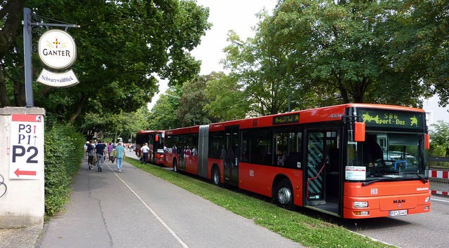 Der Sportbus von Sdbadenbus ist bei SC-Fans sehr beliebt.    | Foto: zvg
