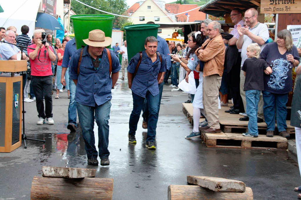 Endlich die Winzer: Johannes Metzger (links) aus Ehrenstetten tritt gegen Mike Stork aus Schallstadt an.