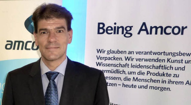 Der 43-jhrige Andreas Brieler ist der neue Amcor-Geschftsfhrer in Teningen.   | Foto: Karlernst Lauffer