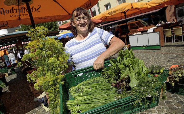 Zum Grn gibt's gratis das Kochrezept: Anneliese Fischer  | Foto: BREITHAUPT