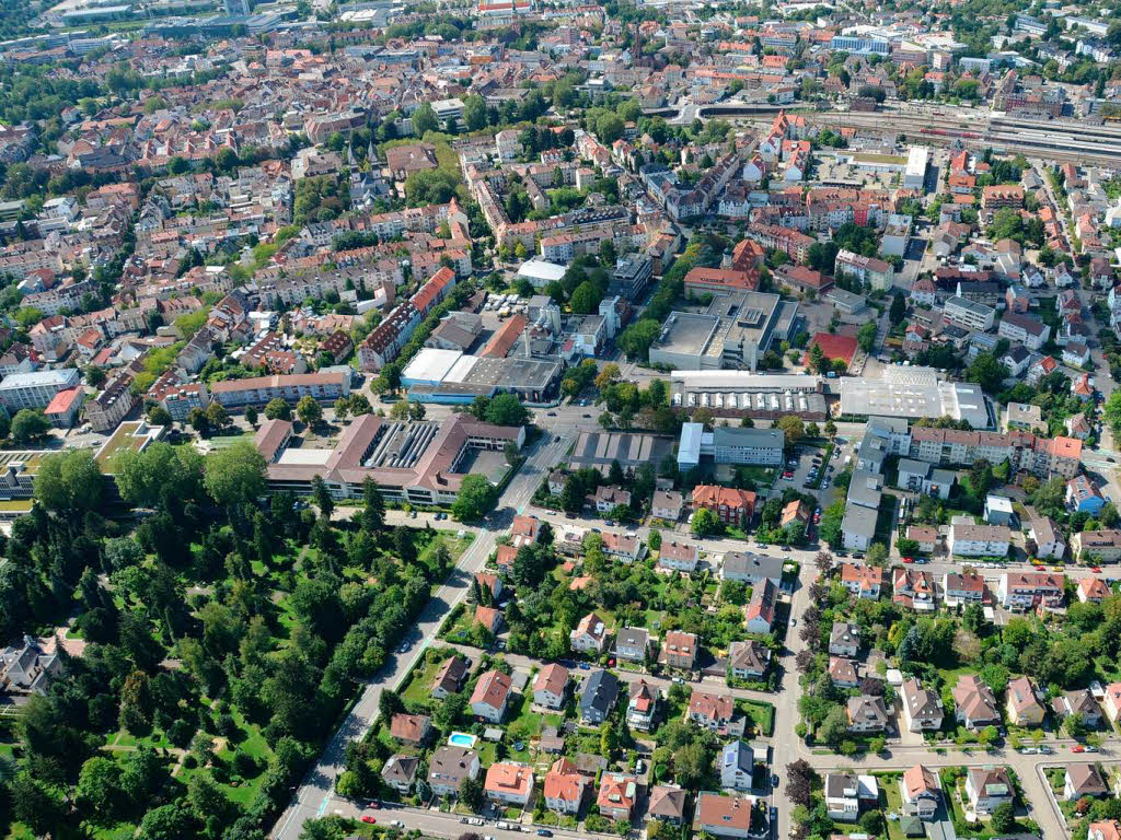 Offenburger Oststadt mit dem Alten Friedhof