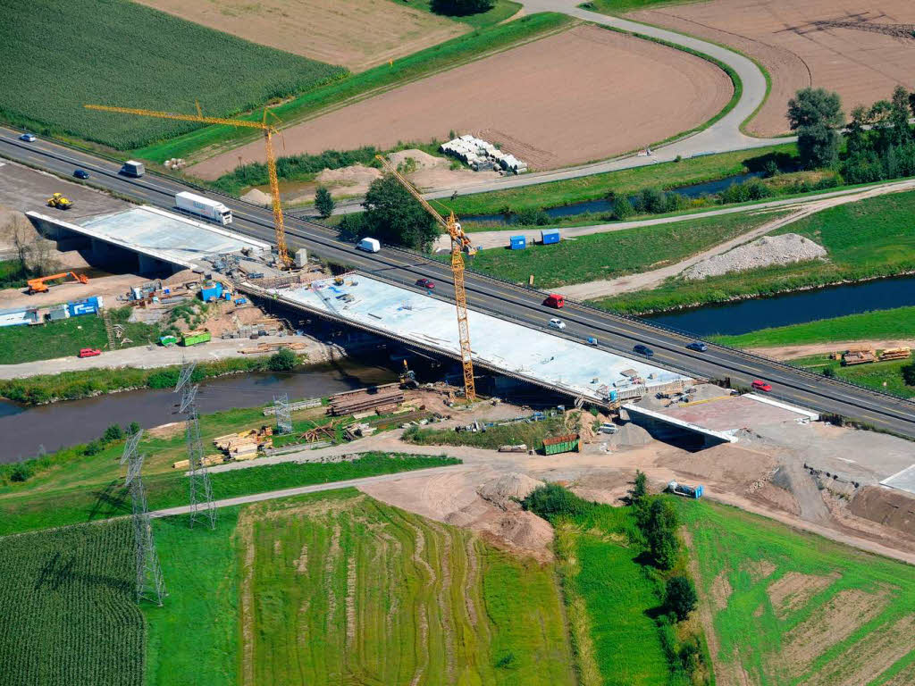 Brckenbaustelle auf der A 5