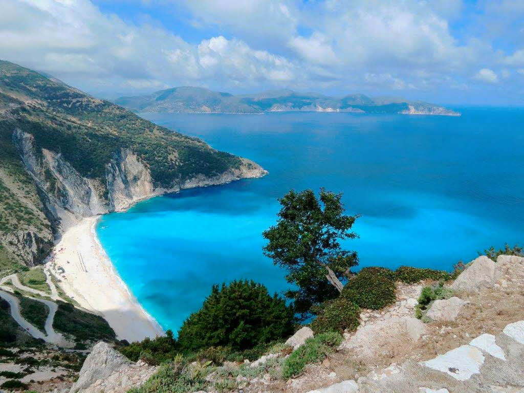 Strand von Myrtos, Kefalonia, GriechenlandFoto: Cornelia Stein, Denzlingen