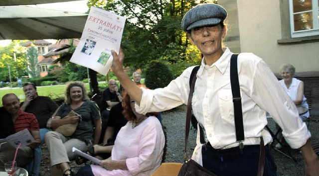 Ein Extrablatt verteilte dieser &#8222... der Patientenzeitung Brettenbachbote.  | Foto: Dagmar Barber