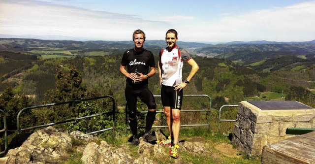 Trainingspause auf dem Kapf bei Oberpr...s 8. September durch die Alpen laufen.  | Foto: Ralf Haberstroh