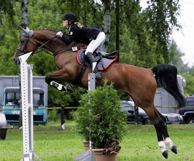 Groe Sprnge macht der Reiternachwuchs in Meienheim.   | Foto: Archiv: Faruk nver