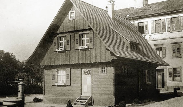 Das in Gemeinschaft vom Wehrer Handwerk erstellte Holzhaus 1925<ppp></ppp>  | Foto: Hansjrg Bader