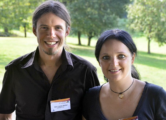 Nadine und Tobias Mller leiten seit M...ugendherberge Lrrach auf dem Salzert.  | Foto: Niels Gehrig