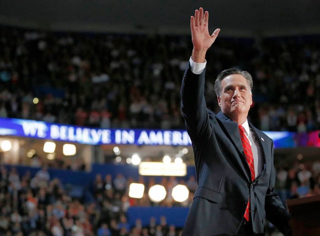 &#8222;We believe in America&#8220;, s...;. Doch glaubt Amerika auch an Romney?  | Foto: dapd