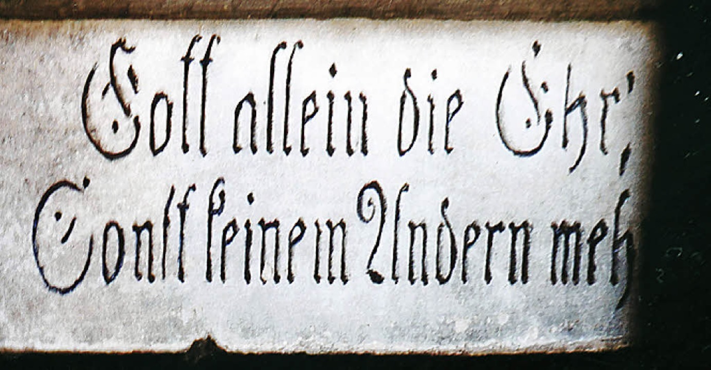 Gottesfürchtig: ein Spruch am Gebäude  | Foto: Historischer Verein Ichenheim