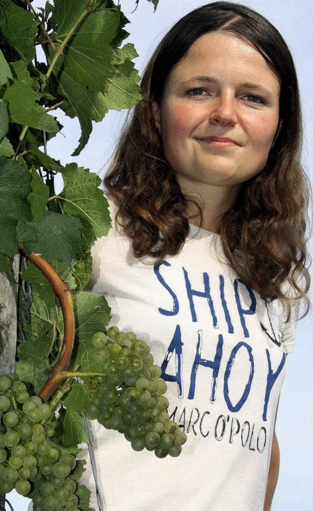 Die 30-jhrige Bettina Schumann ist se...in im Weingut Zimmerlin in Btzingen.   | Foto: Silvia Faller