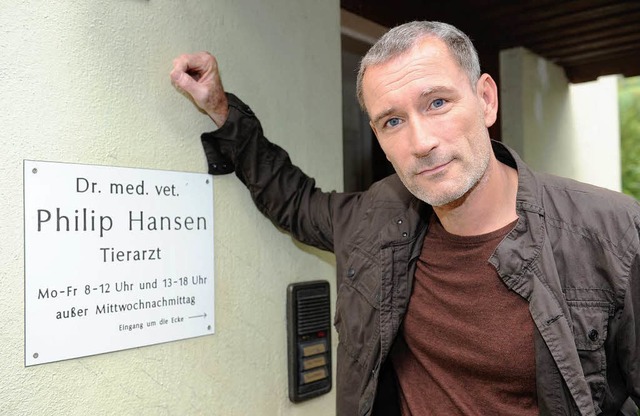 Der Schauspieler Heikko Deutschmann al...rie &quot;Tiere bis unters Dach&quot;.  | Foto: dpa