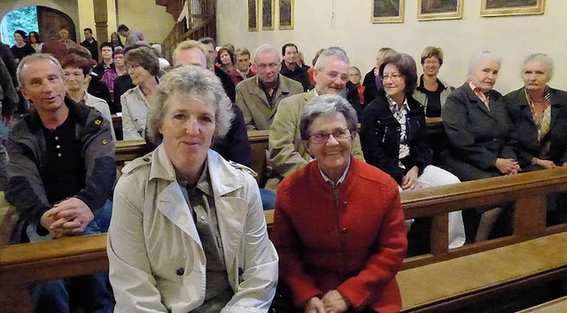 Wissenswertes ber die Kirchengeschich...roziniumsbesucher von Werner Wassmer.   | Foto: Karla Scherer