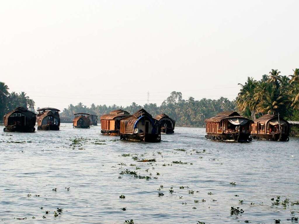 Kerala-Hausboote im Sdwesten Indiens dienten Elvira und Kurt Fehse als Urlaubsdomizil.