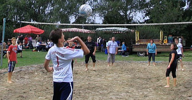 Siegeswille bestimmte das Volleyballturnier in Holzen.  | Foto: Ines bode