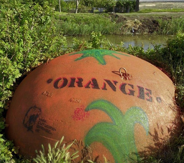 Orange Graffiti Albanien Bunker  | Foto: Privat