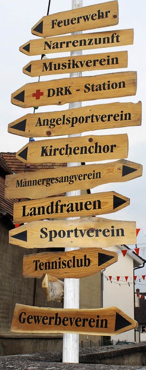Da geht&#8217;s lang: Damit die Festbe...hen Verein finden, gibt es Wegweiser.   | Foto: Mario Schneberg
