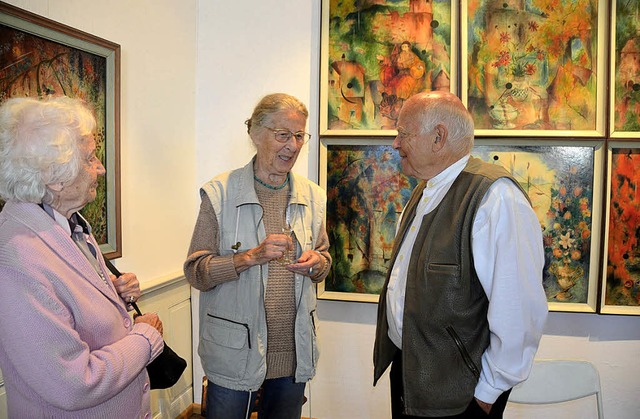 Abschied vom alten Domizil: Ursula Kis...reis Geyer zu Lauf bei der Finissage.   | Foto: Gerhard Walser