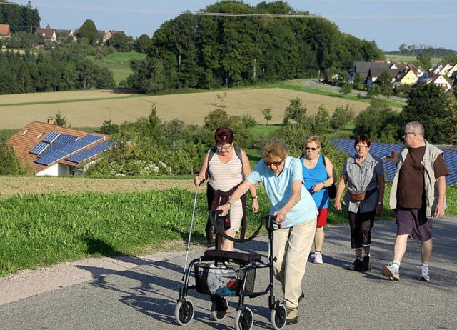 Alles war abermals beim  Herbstwandert...n, sogar mit Rollator wurde gewandert.  | Foto: Pia Grttinger