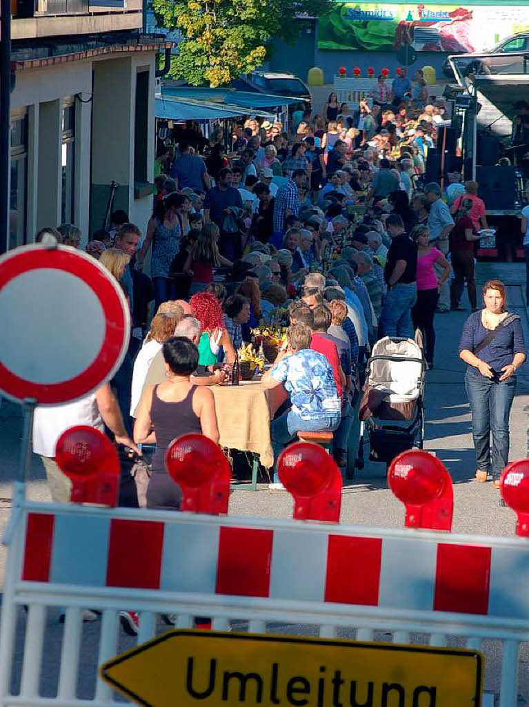 Jede Menge Spa hatten die Besucher beim Hrdpfelfscht in Rickenbach.