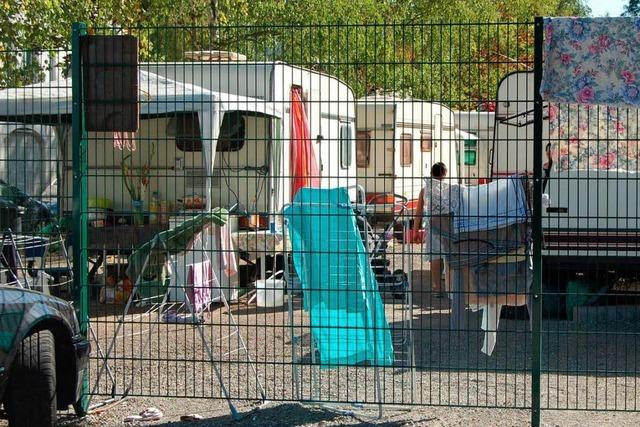 Illegale Romalager in Straburg vor der Rumung