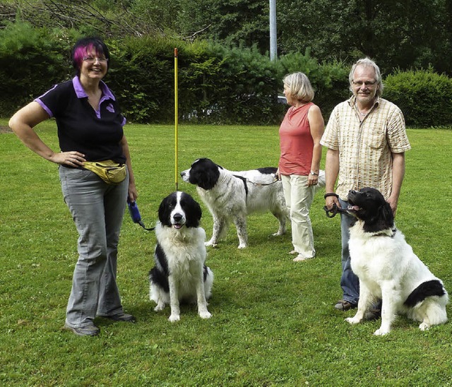 Landseerhunde sind imposant und nett a...Landseertreffen in Mnstertal zeigte.   | Foto: Eberhard Gross