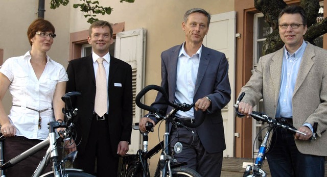 Werben fr das Fahrrad als umweltfreun...d Arne Lers (Mobilittsbeauftragter).  | Foto: Nikolaus Trenz