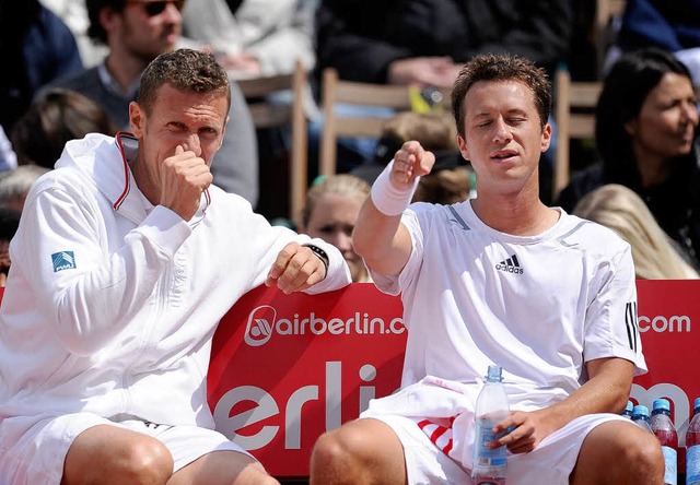 Nicht mehr in der  Davis-Cup-Mannschaf...s) und  Spieler Philipp Kohlschreiber   | Foto: dpa