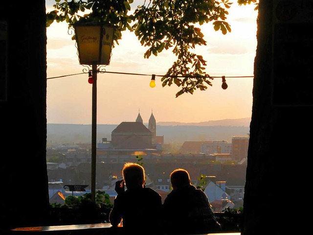 Badisches Glcksgefhl &#8211; mitunte...em Schlossberg oberhalb von Freiburg.   | Foto: Andrea Schiffner